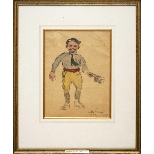 383 - Alethea GARSTIN (1894-1978) Two Watercolours  Boy in Uniform, watercolour with inscription, gallery ... 