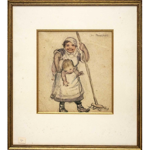 383 - Alethea GARSTIN (1894-1978) Two Watercolours  Boy in Uniform, watercolour with inscription, gallery ... 