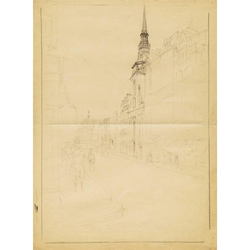 394 - Douglas Ion SMART (1879-1970) 5 drawings and 1 mezzotint  Repairs to S.T. John Wilson, London, conte... 