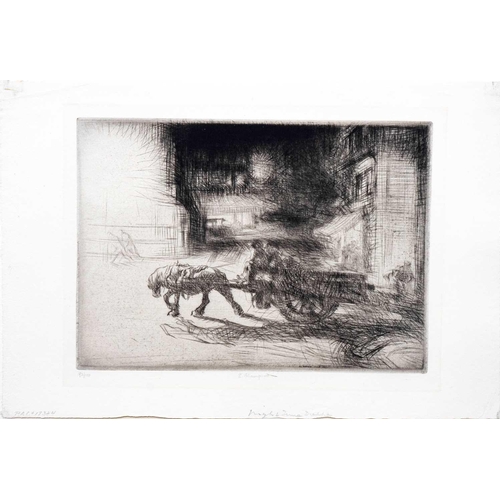 397 - Edmund BLAMPIED (1886-1966) Night Time, Dieppe, 1926-27 Drypoint, signed, inscribed and numbered 92/... 