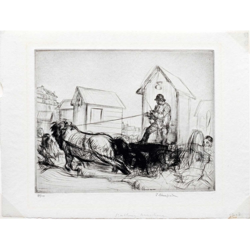 399 - Edmund BLAMPIED (1886-1966) Bathing Machine, 1926 Drypoint, signed, titled and numbered 97/100, plat... 