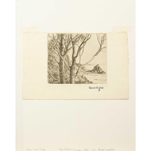 409 - Eleanor HUGHES (1882-1959) Trees Overlooking Lamorna Cove, 1938 Etching, stamped artist's signature,... 