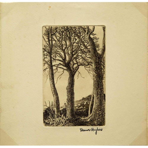 415 - Eleanor HUGHES (1882-1959) Three etchings  From Below the Farm, etching with soft ground, stamped si... 