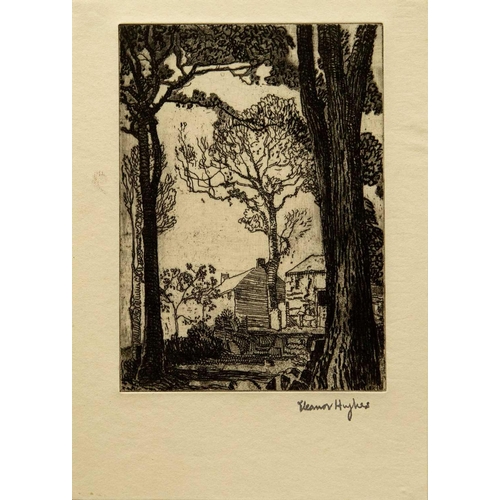 415 - Eleanor HUGHES (1882-1959) Three etchings  From Below the Farm, etching with soft ground, stamped si... 