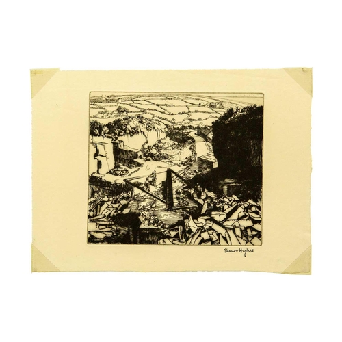 420 - Eleanor HUGHES (1882-1959) Quarry Etching & drypoint, stamped signature, plate 17.5 x 20cm, sheet 23... 