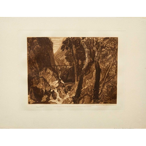 423 - Frank SHORT (1857-1945) after J.M.W. TURNER Four mezzotints Sheep-washing, Windsor, 1920, signed by ... 