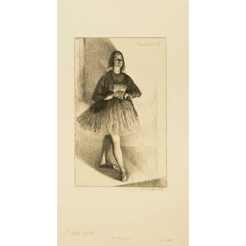 424 - Gerald Leslie BROCKHURST (1890-1978) The Dancer (Anais), 1925 Etching, signed, titled and annotated,... 