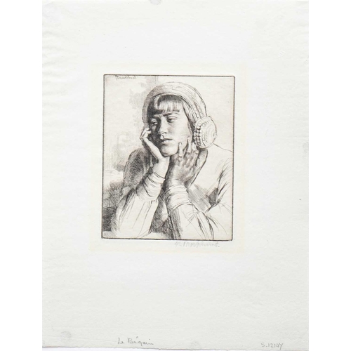 426 - Gerald Leslie BROCKHURST (1890-1978) Le Beguin, 1922  Etching, signed, plate 14 x 11.1cm, sheet 29.4... 