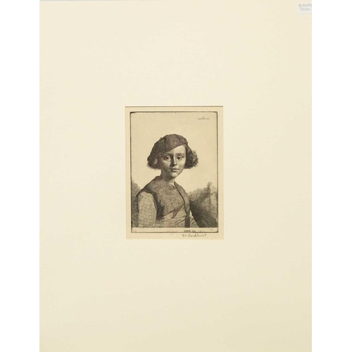 427 - Gerald Leslie BROCKHURST (1890-1978) Fabian (The Ideal Head), 1921 Etching, signed, plate size 17.5 ... 