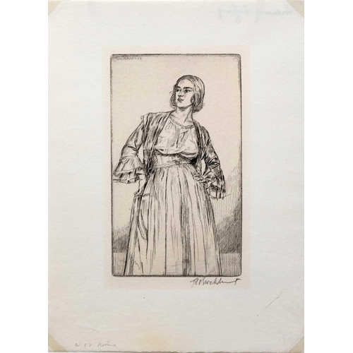 428 - Gerald Leslie BROCKHURST (1890-1978) Noemie (Marguerite), 1926 Etching, signed, plate 18.4 x 10.7cm,... 