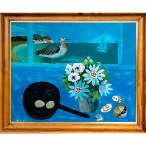 43 - Mary FEDDEN (1915-2012) Red Throated Diver, 1997 Oil on board, signed and dated, 60 x 75cm, framed 7... 