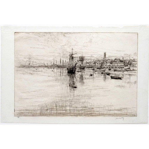 437 - James MCBEY (1883-1959) Penzance, 1913 Etching & drypoint, signed, edition 51, plate 21 x 30.5cm, sh... 