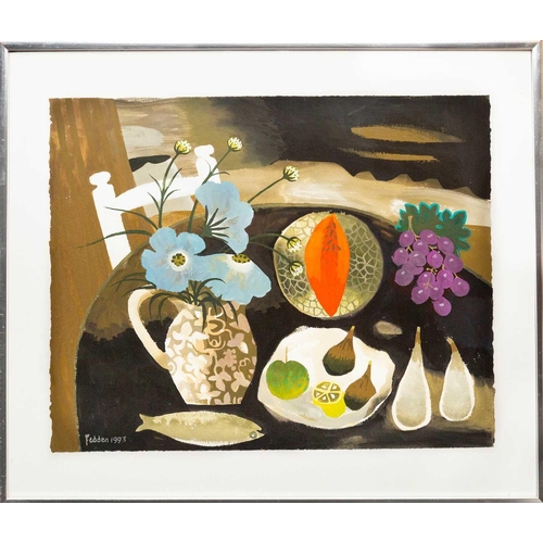 44 - Mary FEDDEN (1915-2012) Fruit & Scabious, 1993 Gouache on paper, signed and dated, artist's label to... 