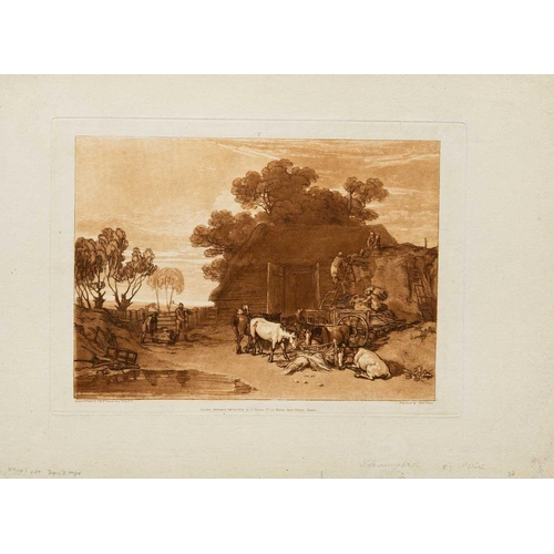 440 - Joseph Mallord William TURNER (1775-1851) The Straw Yard, 1808 Etching and mezzotint, image 18.5 x 2... 