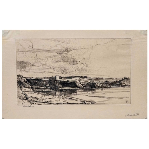 447 - Oliver HALL (1869-1957) Five Etchings & 1 Lithograph  Five etchings - 'Bolton Castle Vista', 1894, s... 