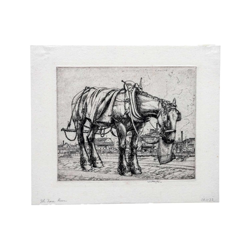 448 - Robert Sargent AUSTIN (1895-1973) The Trace Horse, 1921  Etching, signed and inscribed, 16.5 x 20.5c... 