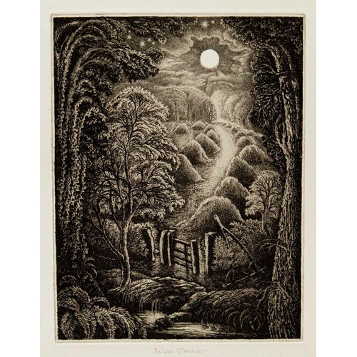 453 - Robin TANNER (1904-1988) Two etchings The Old Road: Elegdy for the English Elm I, 1976, signed, plat... 