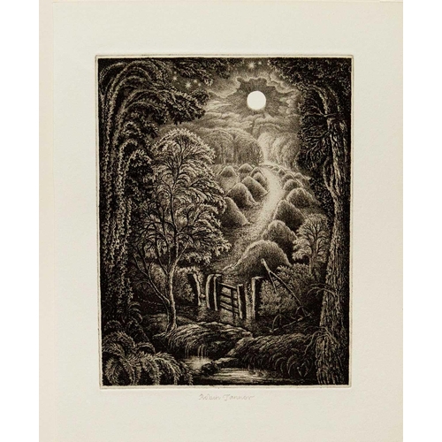 453 - Robin TANNER (1904-1988) Two etchings The Old Road: Elegdy for the English Elm I, 1976, signed, plat... 