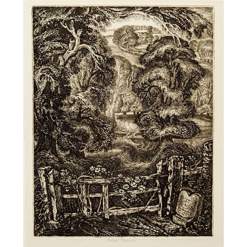 453 - Robin TANNER (1904-1988) Two etchings The Old Road: Elegdy for the English Elm I, 1976, signed, plat... 