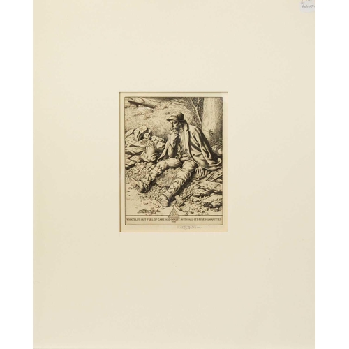 454 - Stanley ANDERSON (1884-1966) The Stone Breaker, 1940 Line-engraving, signed and inscribed, plate 18.... 