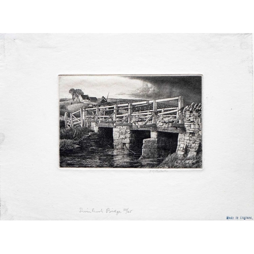 456 - Stanley Roy BADMIN (1906-1989) Swinbrook Bridge, 1931 Etching, signed, titled and numbered 28/45, pl... 