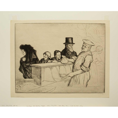 465 - William STRANG (1859-1921) Fried Fish, 1912 Etching/drypoint, signed, plate 35 x 45cm, sheet 39 x 50... 