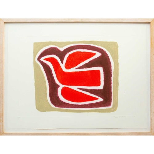 48 - Breon O'CASEY (1928-2011) Red Bird on Magenta, 1999 Etching/aquatint, signed, dated and numbered 8/1... 