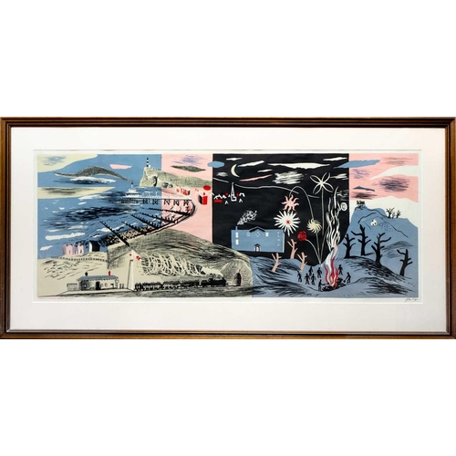 480 - John PIPER (1903-1992) Nursery Frieze II Lithograph, signed, 46 x 121cm. Published by Contemporary L... 