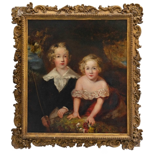 483 - Circle of Thomas LAWRENCE (1769-1830) Portrait of Two Children Oil on canvas, 92 x 80cm.