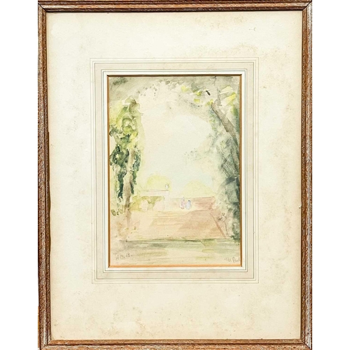 492 - Hercules BRABAZON BRABAZON (1821-1906) The Park Watercolour, signed and titled, inscription to verso... 