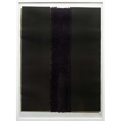 498 - Yuko SHIRAISHI (1956) Brown & Purple, 1992 Monoprint, signed, dated and numbered 1/1, sheet 91 x 63c... 