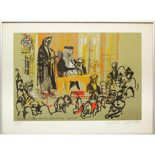 503 - Feliks TOPOLSKI (1907-1989) Delivery of the Pyx Verdicts Lithograph, signed and numbered 3/175, imag... 