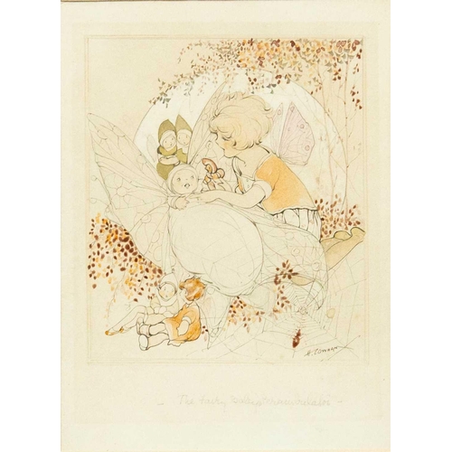 506 - Hilda Gertrude COWHAM (1873-1964) The Fairy Baby's Perambulator Watercolour, signed and inscribed, 2... 