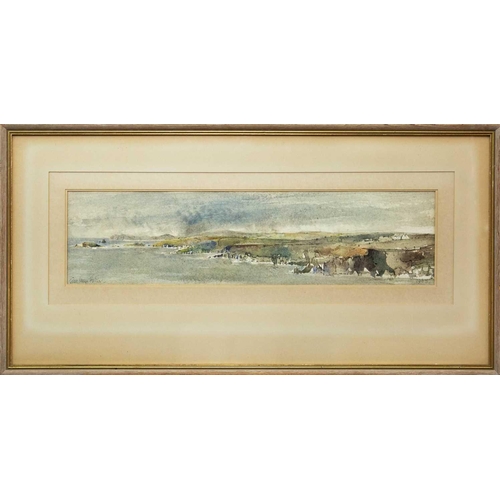 514 - John KNAPP-FISHER (1931-2015) Pembrokeshire Headland Watercolour on paper, signed, 14cm x 52cm, 36cm... 