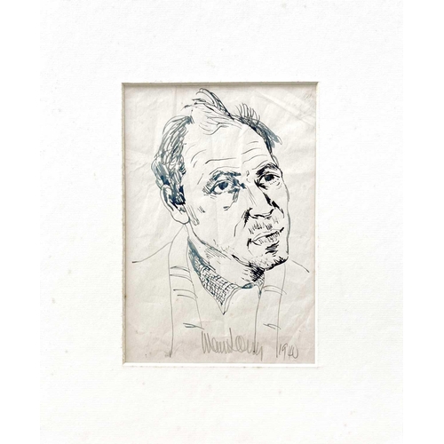 531 - Maurice SUMRAY (1920-2004) Head and Shoulders Portrait Ink on paper, signed and dated 1940, 21 x 14.... 