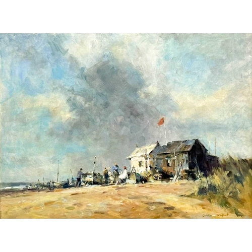 534 - Gordon RADFORD (1936-2015) Norfolk Beach Oil on board, signed, titled verso, 48cm x 64cm, 64.5cm x 8... 