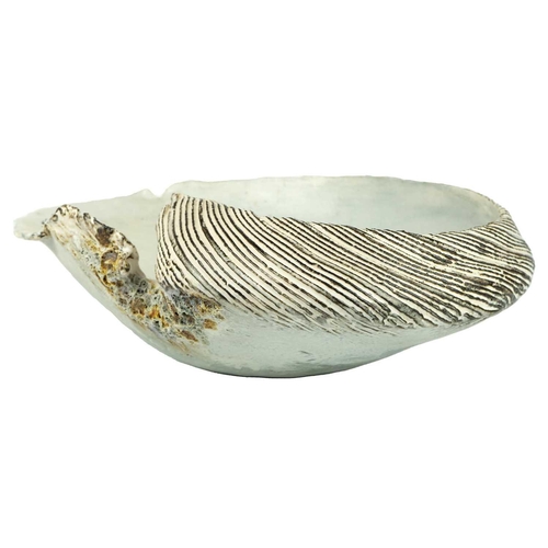 574 - Adela POWELL (1945-2022) Shell Form Bowl Ceramic, signed with monogram to base, 14cm tall x 35cm dee... 