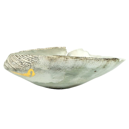 574 - Adela POWELL (1945-2022) Shell Form Bowl Ceramic, signed with monogram to base, 14cm tall x 35cm dee... 