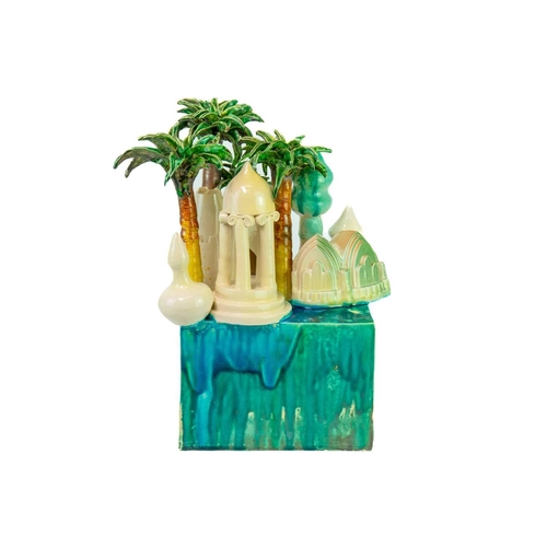 581 - Katharine MORLING (XX-XXI) Oasis, circa 2004 Ceramic sculpture, height 43cm, width 24cm.