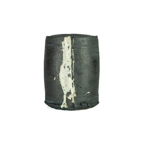 582 - Dan KELLY (1953) Cylindrical form Ceramic, signed to base, height 14cm. Together with a second piece... 