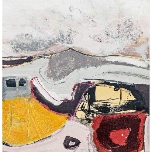 63 - Nicola LORD Hillside, 2001 Mixed media, signed and titled to verso, 27 x 26cm, framed 41 x 39.5cm Pr... 