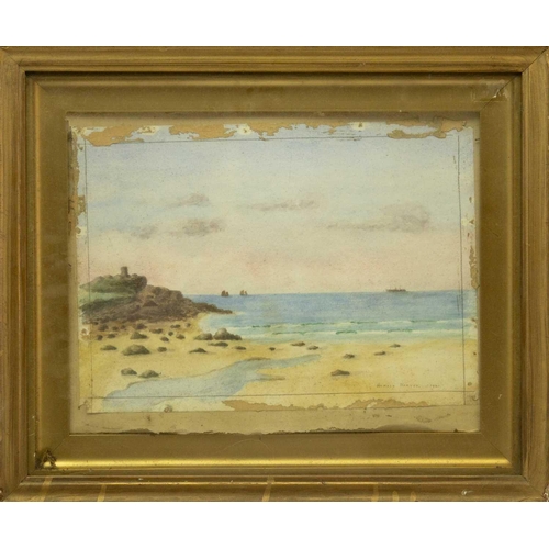 71 - Harold C. HARVEY (1874-1941) Seascape Sketch Watercolour, signed and dated 1921, inscribed to verso ... 