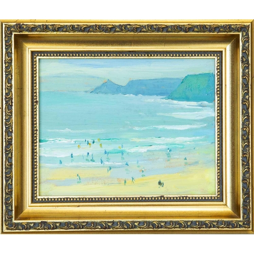 8 - Bob VIGG (1932-2001) Summer, Sennen Cove Oil on board, signed, 15cm x 19cm, 22cm x 26cm framed.