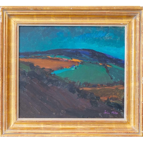 87 - John MILLER (1931-2002) Penwith, Storm Approaching Oil on canvas, signed, further signed and inscrib... 