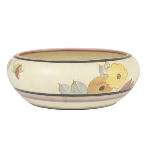 144 - A Clarice Cliff 'Gloria' pattern bowl. Height 8.5cm, diameter 22cm.