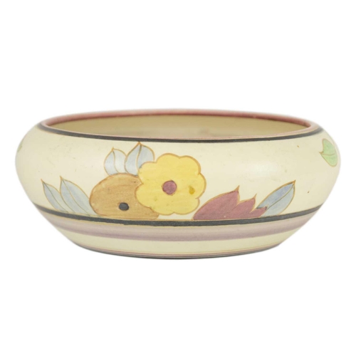 144 - A Clarice Cliff 'Gloria' pattern bowl. Height 8.5cm, diameter 22cm.