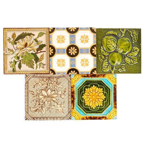 159 - A collection of late 19th century tiles. Including Minton. (qty)