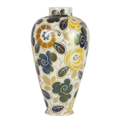 167 - A German Art Deco Schramberg vase. Height 27.5cm, width 12.5cm.