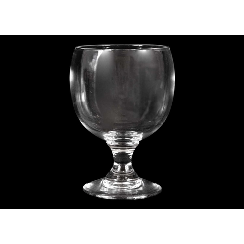 170 - A huge English early 19th century glass goblet. Height 21.5cm, width 13.5cm.