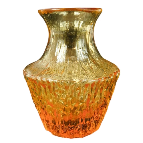 194 - A Whitefriars Geoffrey Baxter 'Pot Bellied' vase pattern 9832. Height 13.5cm, width 10cm.